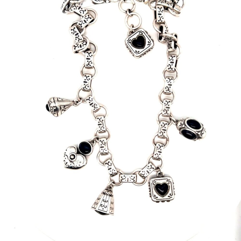 Brighton Black Enamel Charm‎ Necklace